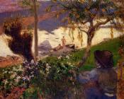 保罗 高更 : Breton Boy by the Aven River